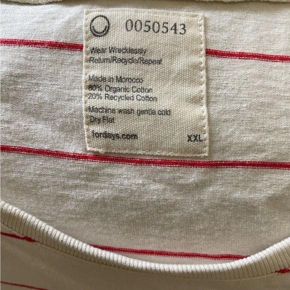 T Shirt Midi Dress Plus XXL Red White Stripe NWT recycled organic cotton - Picture 5 of 11